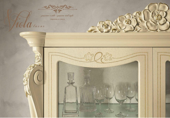 Vitrine Armoire Beige Salle à manger Bibliothèque Meubles Bois Massif Vitrine en Verre neuf