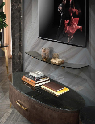 Salle de séjour Meuble télévision Buffet TV Armoire Table Commode Meuble bas Bois Moderne Nouveau