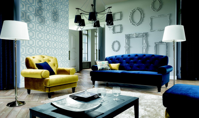 Chesterfield canapé designer 3 places Canapé canapés Tissu Lamezia