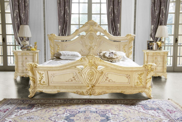 Lit double Lits Chambre Mobilier en bois massif MobilPiu Lit de luxe