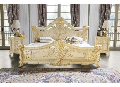 Lit double Lits Chambre Mobilier en bois massif MobilPiu Lit de luxe