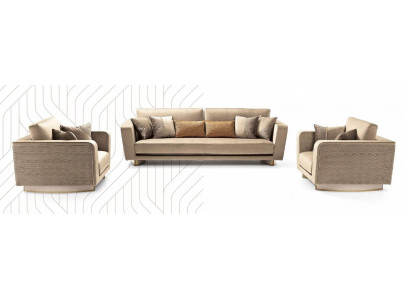 Fauteuil Canapé Canapé Tissu Détente Salon Luxe TV Club Rembourrage Siège