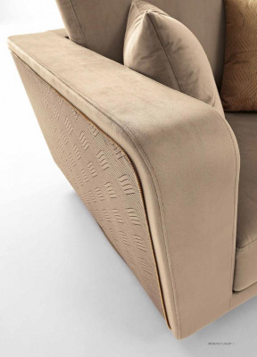 Fauteuil Canapé Canapé Tissu Détente Salon Luxe TV Club Rembourrage Siège