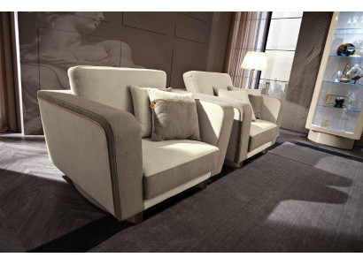 Fauteuil Luxe Design mobilier italien Chaises Textile Design Salon Canapé nouveau