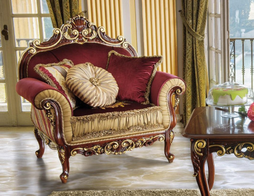 Fauteuil Conception Canapé Sofa Relax Tissu Salon Club Siège Luxe Turquoise Baroque neuf