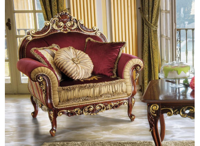 Fauteuil Conception Canapé Sofa Relax Tissu Salon Club Siège Luxe Turquoise Baroque neuf