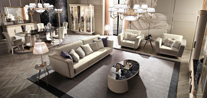 Fauteuil Luxe Design mobilier italien Chaises Textile Design Salon Canapé nouveau