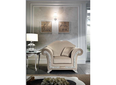 Fauteuil de luxe classique 1 place en bois beige Fauteuil de salon Italie