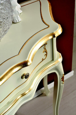 Salon Mobilier Classique Baroque de Luxe Buffet Commode en Bois Massif
