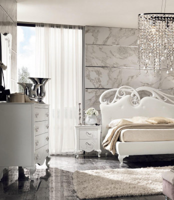 Lit double de luxe Cadre de lit Plate-forme de lit Double Moderne de Luxe Style Italien Moderne de Luxe Italie nouveau