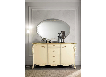 Commode Buffet beige Bahuts Armoires Commodes Meubles en bois massif Bizzotto