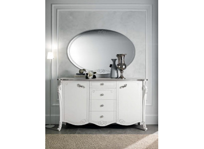 Miroir mural ovale dans un élégant style Art Déco pour le salon