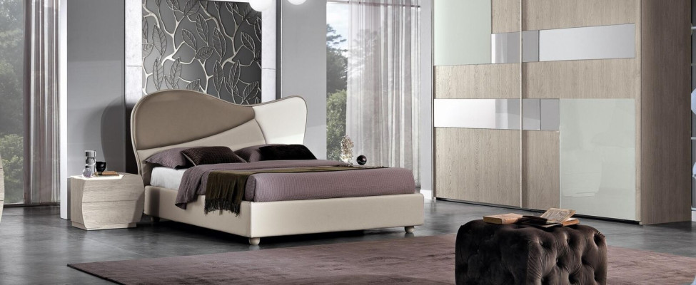 Meubles Lits de luxe modernes Lit Textile neuf 2x Table de chevet 3 pièces Ensemble de chambre