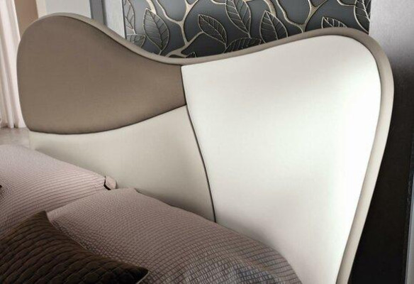 Meubles Lits de luxe modernes Lit Textile neuf 2x Table de chevet 3 pièces Ensemble de chambre