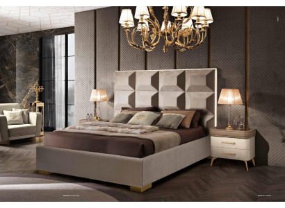 Lit en bois Chambre à coucher Double Lits Cadre de lit marron Lit double moderne Mobilier