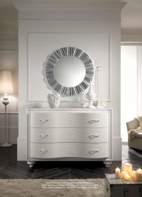 Ensemble commode miroir Luxe Console Commodes Chambre Tabouret Complet Bois