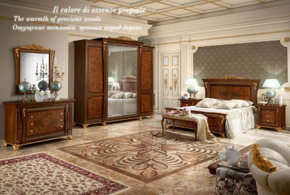 Lit double Lits Chambre Conception de lits Bizzotto Meubles Lit en bois massif Lit neuf