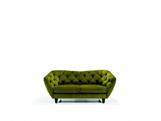 Canapé trois places avec dossier de style Chesterfield luxueux dans une élégante teinte de vert