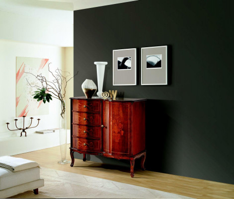 Meuble de rangement de luxe en bois designer italien style baroque commode buffet