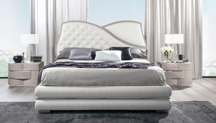 Lit Cadre de lit Lit Cadres de lit Lits Double Lit double Luxe Lit double Blanc Design moderne