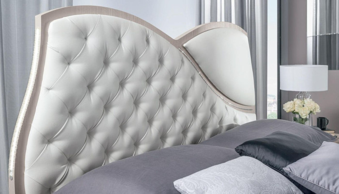 Lit Cadre de lit Lit Cadres de lit Lits Double Lit double Luxe Lit double Blanc Design moderne