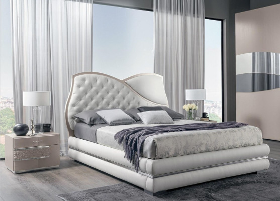 Lit Cadre de lit Lit Cadres de lit Lits Double Lit double Luxe Lit double Blanc Design moderne