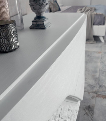 Commode avec miroir Coffres de bois Commodes Meuble Armoire Chambre blanche Buffet neuf