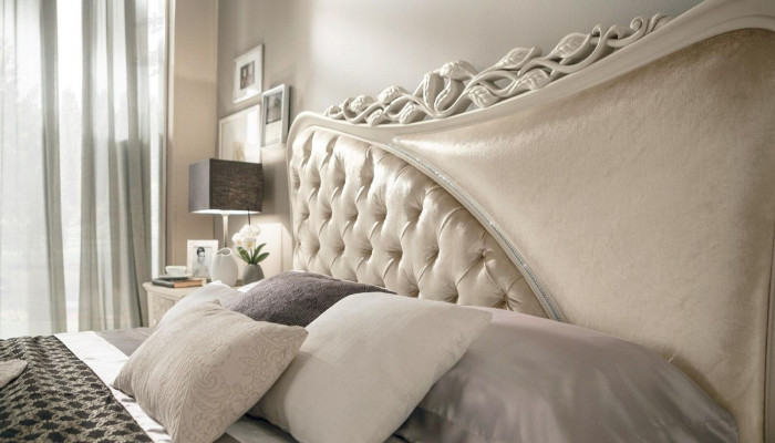 Lit double de luxe Cadre de lit e Lits Chambre à coucher Cadre de lit Design moderne