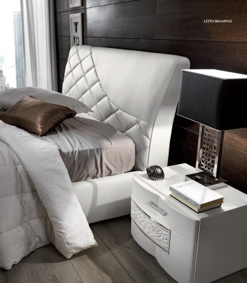 Lit cadre de lit e Cadre de lit Lits Double de luxe Lit double Blanc Design moderne