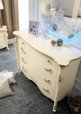 Commode Beige Buffet Style Mobilier en bois Commodes neuves Design de meubles italiens