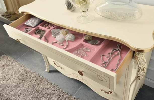 Commode Beige Buffet Style Mobilier en bois Commodes neuves Design de meubles italiens