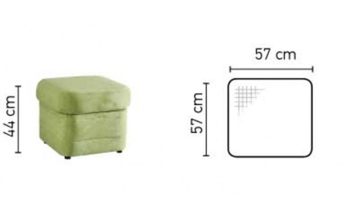 Tabouret de club XXL en cuir Pufa Ottoman Designer Textile Repose-pieds Club Lounge