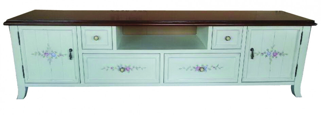 Meuble TV Buffet Campagnard Style Classique Meuble TV Armoire Basse Étagère Nouveaux Buffets