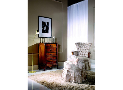 Meuble de style baroque en bois brun, neuf, fabriqué en Italie.