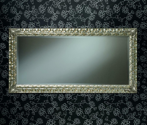 Miroir mural classique en bois avec cadre en verre Meuble 182x92 Cadre mural en bois neuf