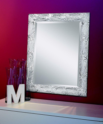 Miroir mural classique en bois avec cadre en bois Miroir de meuble Miroir suspendu Cadre en verre mural
