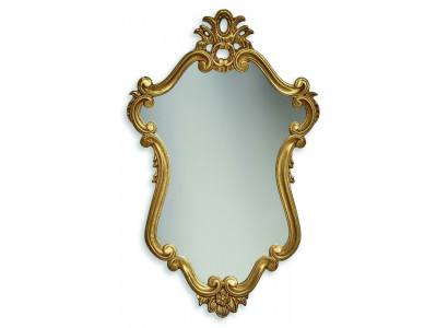 Meuble de rangement de côté de miroir de designer Miroir baroque Étagère de salon de miroir de luxe Miroir doré