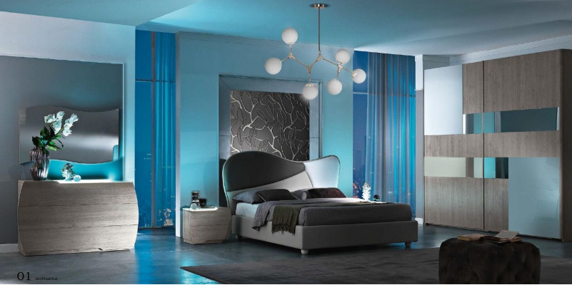 Commode avec miroir Suite Commodes Groupe de bois Chambre Ensemble moderne Nouveau