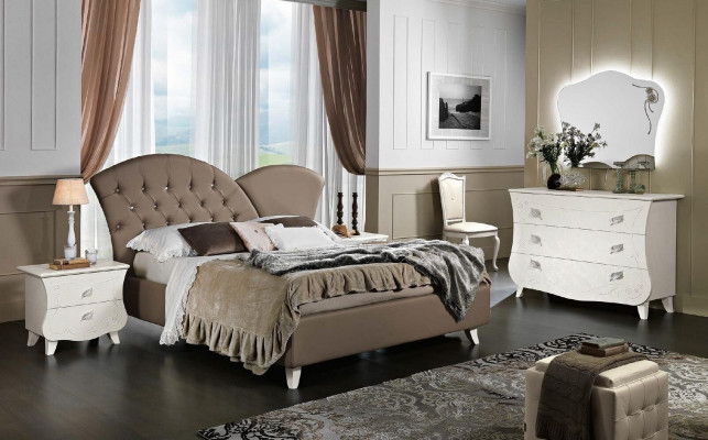 Conception de meubles Lits Meubles Italie Lit Lit double Bois naturel Chambre en bois