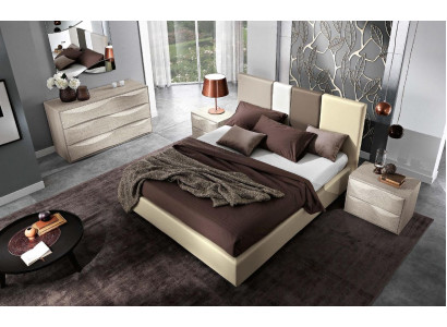 Lit Lit double Cadre de lit et sommier Lits Doubles de luxe en bois Design en cuir