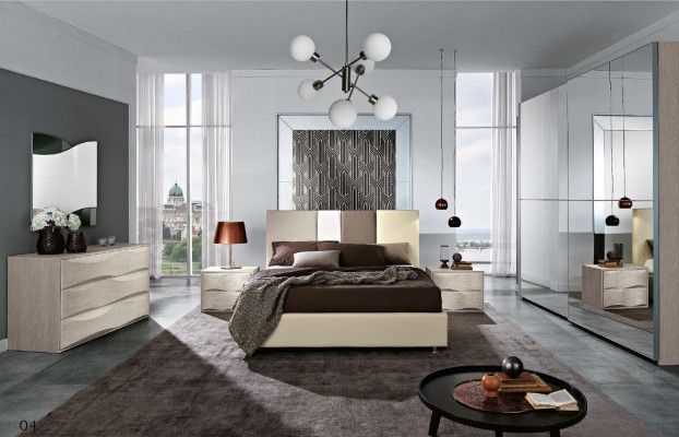 Lit Lit double Cadre de lit et sommier Lits Doubles de luxe en bois Design en cuir