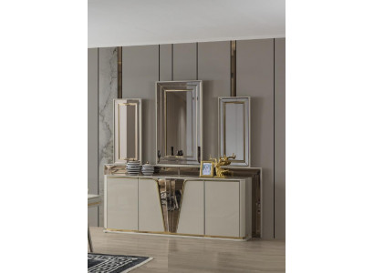 Buffet Commode Salon Bois Moderne Beige Luxe Cabinets Design