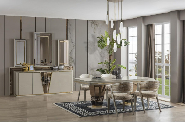 Buffet Commode Salon Bois Moderne Beige Luxe Cabinets Design