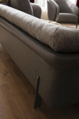 Ensemble de canapés Canapé 3 places Gris Fauteuil Salon Meubles de Luxe Design