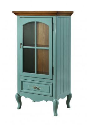 Vitrine classique Armoire de présentation Vitrines de salon Mobilier américain vert