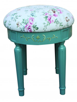 Tissu de siège de designer Tabouret Rembourrage de siège Tabouret Tabouret Textile Bois Style Maison de campagne