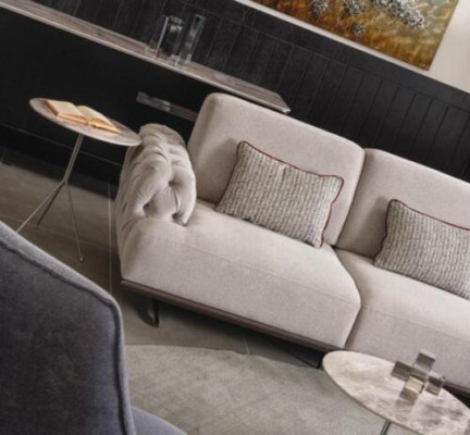 Canapé d'angle 2x Table basse Suite d'angle Table Paysage vivant Mobilier en forme de L