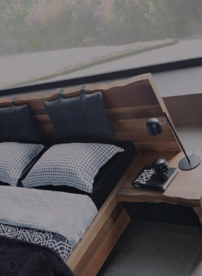 Chambre Lit 2x Table de chevet Armoire Commode Miroir Ensemble 6 pièces