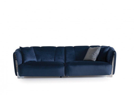 Salle de séjour Canapé Canapé Designer Textile Siège Rembourrage Design Bleu