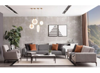 Canapé 4 places Couleur Gris Salon Style de conception de mobilier moderne nouveau